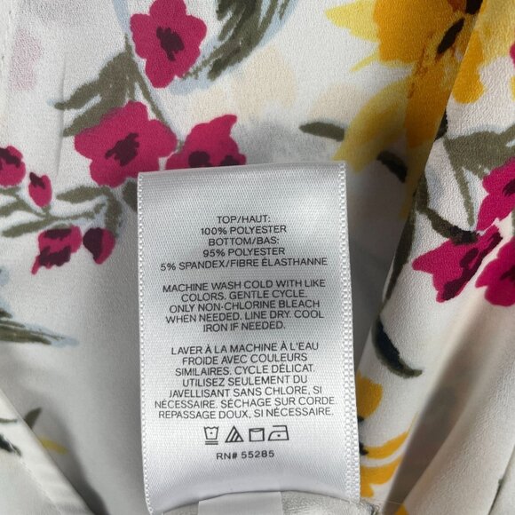 Express Bodysuit Womens Size XS Faux Wrap Boho Flowy Sheer Hippie Floral Office - Picture 9 of 10